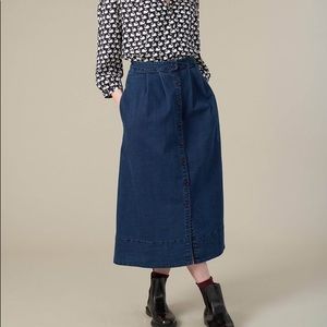 NWT Emily and Fin Brianna Denim Maxi Skirt